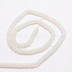 オパールビーズ連売り  ロンデル  多面カット  4x2~3mm  穴：1mm  約115個/連  14インチ&nbsp;G-E316-2x4mm-27