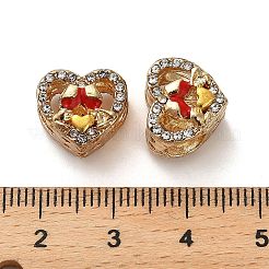 Alloy Enamel European Beads&nbsp;FIND-Q115-08G