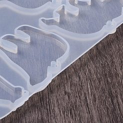 シルエットシリコン型  ペンダント鋳造鋳型  UVレジン用  エポキシ樹脂工芸品作り  クマ  134x118x4mm  穴：2mm&nbsp;SIL-Z020-04B