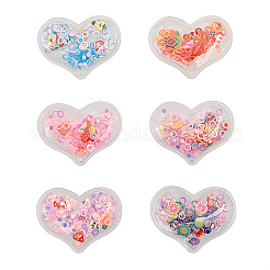 60Pcs 6 Colors Quicksand Sequin Plastic Cabochons&nbsp;KY-CJ0001-41