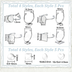 DIY Blank Cuff Ring Making Kit&nbsp;DIY-UN0005-53