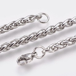 Tarnish Resistant 304 Stainless Steel Wheat Chain Bracelets&nbsp;BJEW-P235-11P