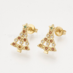 Brass Cubic Zirconia Pendants & Stud Earrings & Adjustable Rings Jewelry Sets&nbsp;SJEW-S043-05