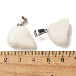 Natural White Jade Pendants&nbsp;G-Z067-02P-11