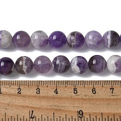 Round Natural Chevron Amethyst Bead Strands&nbsp;G-S380-01B