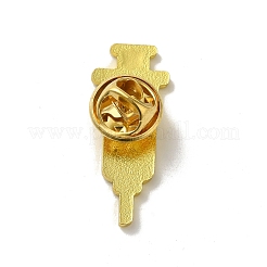 医療テーマ焼き付け塗装黒金亜鉛合金ブローチ  注射シリンジ  30x12x1.5mm&nbsp;LS-JEWB-M037-03E-G