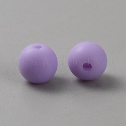 Acrylic Frosted Round Beads&nbsp;FACR-WH0001-06A-01