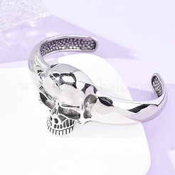 316 Surgical Stainless Steel Cuff Bangles&nbsp;BJEW-C142-01B-AS