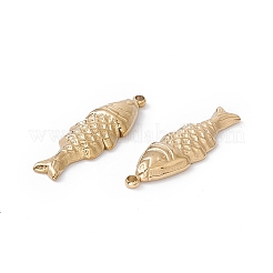 イオンプレーティング（IP）304ステンレスペンダント  魚  24KGP本金メッキ  22.5x7x2.5mm  穴：1mm&nbsp;LS-STAS-H168-23G