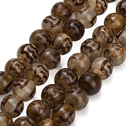 Tibetan Style dZi Beads Strands&nbsp;GG-CBA4812-B04-10MM