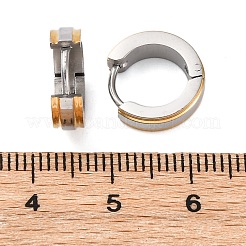 304 Stainless Steel Polishing effect Hoop Earrings&nbsp;EJEW-M001-18GP