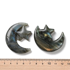 天然石ラブラドライトカボション  ムーン  49~50x38~41.5x8~15mm&nbsp;G-I368-A02