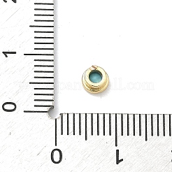 Flat Round Brass Micro Pave Cubic Zirconia Cabochons&nbsp;KK-P345-13G-A08