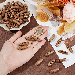 50Pcs 2-Hole Wood Buttons&nbsp;BUTT-UN0001-28B-02