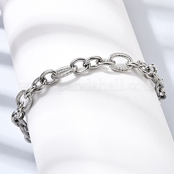 201 Stainless Steel Figaro Chain Bracelets for Men&nbsp;STAS-T077-13P