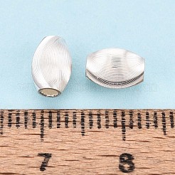 925スターリングシルバービーズ  バレル  テクスチャ  銀  7x5mm  穴：1.8~2mm&nbsp;STER-N017-20A-S