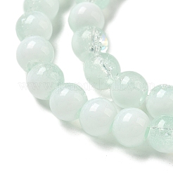 クラックガラスビーズ  ロンデル  紺碧  6mm&nbsp;X1-GLAA-U001-6mm-01
