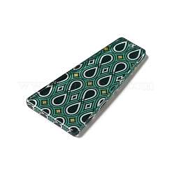 印刷されたアクリルパーツ  台形  グリーン  44.5x23.5x2.5mm  穴：1.5mm&nbsp;X-TACR-F007-03F