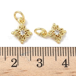 Brass Micro Pave Cubic Zirconia Pendants&nbsp;KK-Z120-14G