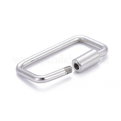 Non-Tarnish 304 Stainless Steel Screw Carabiner Lock Charms&nbsp;STAS-K213-11P