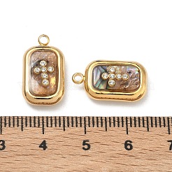 Natural Paua Shell Pendants&nbsp;STAS-C174-20G-01
