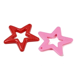 オペークアクリルパーツ  スター  ミックスカラー  43.5x45.5x4.5mm  穴：2mm&nbsp;MACR-I040-04