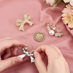3Pcs 3 Styles Zinc Alloy Rhinestone Brooches for Backpack Clothes&nbsp;JEWB-AR0001-17