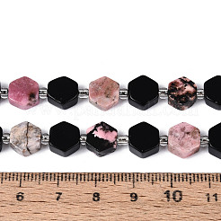 Natural Obsidian & Rhodonite Beads Strands&nbsp;G-N358-03A-04