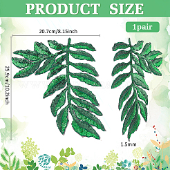 1 Pair Leaf Shape Polyester Embroidery Ornament Accessories&nbsp;PATC-FG0001-90