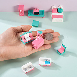 11個 11スタイル プラスチック家具ミニモデル  マイクロランドスケープドールハウスアクセサリー  小道具の装飾のふりをする  混合図形  14~47x5~30mm  1個/スタイル&nbsp;AJEW-TA0002-80