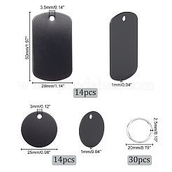 DIY Stamping Blank Tag Charm Keychain Making Kit&nbsp;DIY-GA0004-17