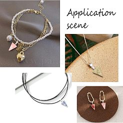 三角形の宝石のペンダント  プラチナトーンの真鍮パーツ  25x15x5.5mm  穴：6.5x3.5mm&nbsp;G-FH0001-02