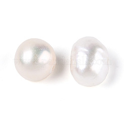天然な培養された淡水パールビーズ  研磨両側  乳白色  8~11.5x7~9.5x4.5~8.5mm  穴：1.2~1.6mm&nbsp;PEAR-BT0002-03
