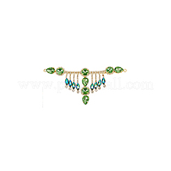 1Pc Flower Brass Rhinestone Ornament Accessories&nbsp;OHAR-FG0001-03
