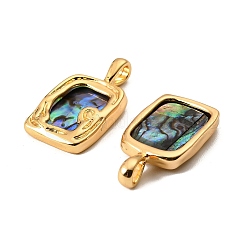 Natural Paua Shell Rectangle Pendants&nbsp;KK-G538-17G
