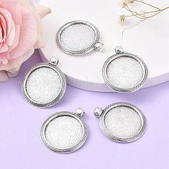 Tibetan Style Alloy Pendant Cabochon Settings&nbsp;TIBEP-N003-71AS