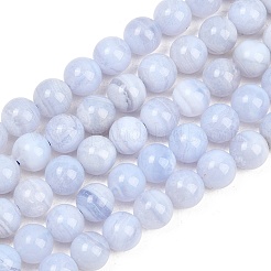 Natural Blue Lace Agate Beads Strands&nbsp;G-D106-A01-6mm