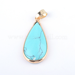 Teardrop Natural & Synthetic Mixed Stone Pendants&nbsp;G-Q449-27