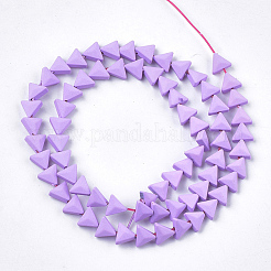 Spray Painted Non-magnetic Synthetic Hematite Beads Strands&nbsp;G-T116-15-09