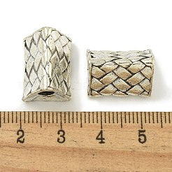 チベット風合金ヨーロピアンビーズ  カドミウムフリー＆鉛フリー  大穴ビーズ  アンティークシルバー  三角形  12.5x12.5x16.5mm  穴：4mm  約120個/1000g&nbsp;FIND-U015-12AS-02
