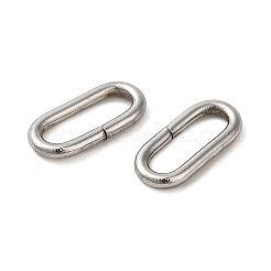 変色しない304ステンレススチール製リンクリング  クイックリンクコネクター  オーバル  ステンレス鋼色  13x6x1.5mm  内径：10x3mm&nbsp;STAS-A093-03C-P