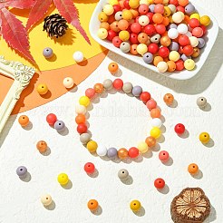 300Pcs Round Food Grade Eco-Friendly Silicone Focal Beads&nbsp;SIL-CJC0004-08A-1