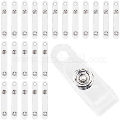 PVC IDバッジホルダーストラップ50個  アイロンスナップとアイレット付き  オーバル  74x12x2.5mm&nbsp;FIND-CP0003-14B