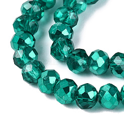 Transparent Electroplate Glass Beads Strands&nbsp;EGLA-Q131-01A-02