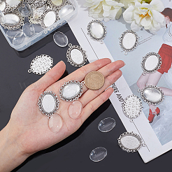 100 Pcs DIY Oval Pendant Making Kits&nbsp;DIY-AR0001-35AS