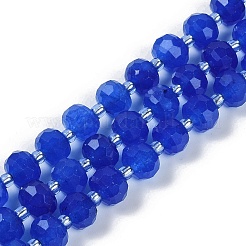 Natural Blue Agate(Dyed & Heated) Beads Strands&nbsp;G-H057-A14-02