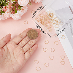 80Pcs Brass Linking Rings&nbsp;KK-BBC0008-67