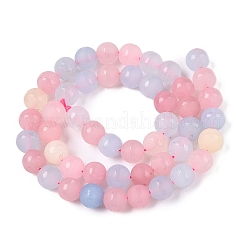 Frosted Natural White Jade Beads Strands&nbsp;G-T138-8mm-209A