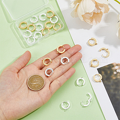 24Pcs 2 Colors 201 Stainless Steel Huggie Hoop Earrings Findings&nbsp;STAS-DC0015-46