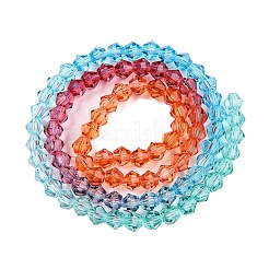 Gradient Color Baking Paint Glass Bead Strands&nbsp;LS-DGLA-A039-T4mm-A017